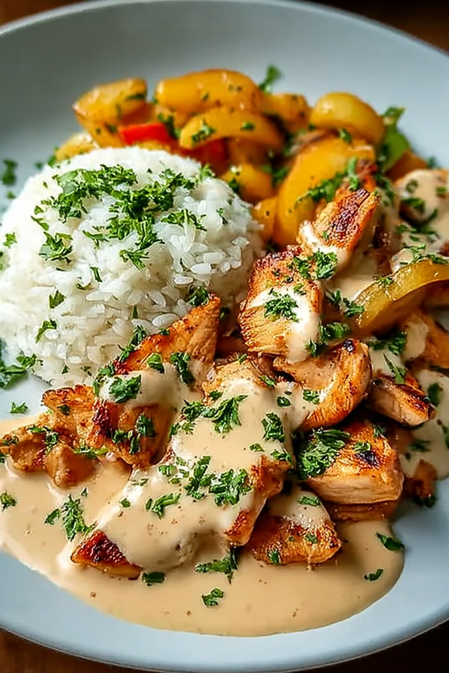 Einfaches Hähnchen Gyros in cremiger Schmand Soße: Ein unglaubliches Ultimatives Rezept image 2