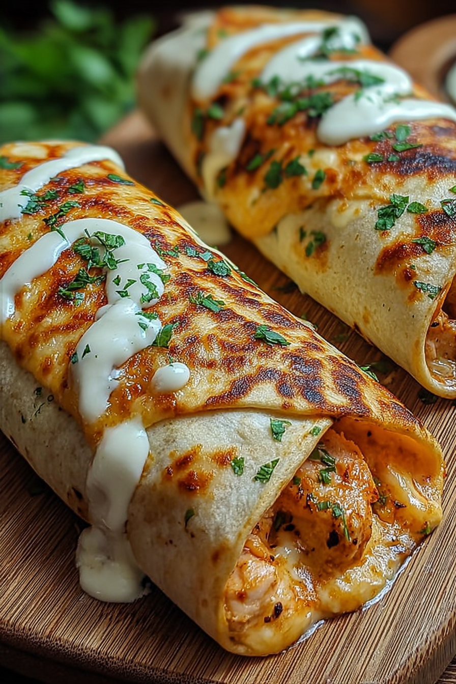 Hähnchen-Wraps mit Käse und Knoblauch image 2