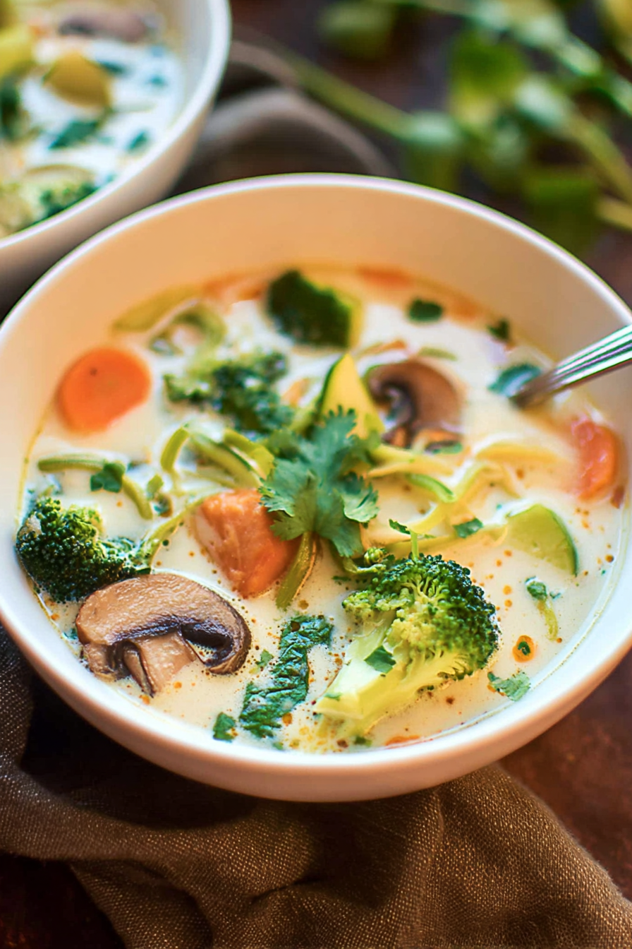 Thai-Kokos-Suppe mit Gemüse image 2