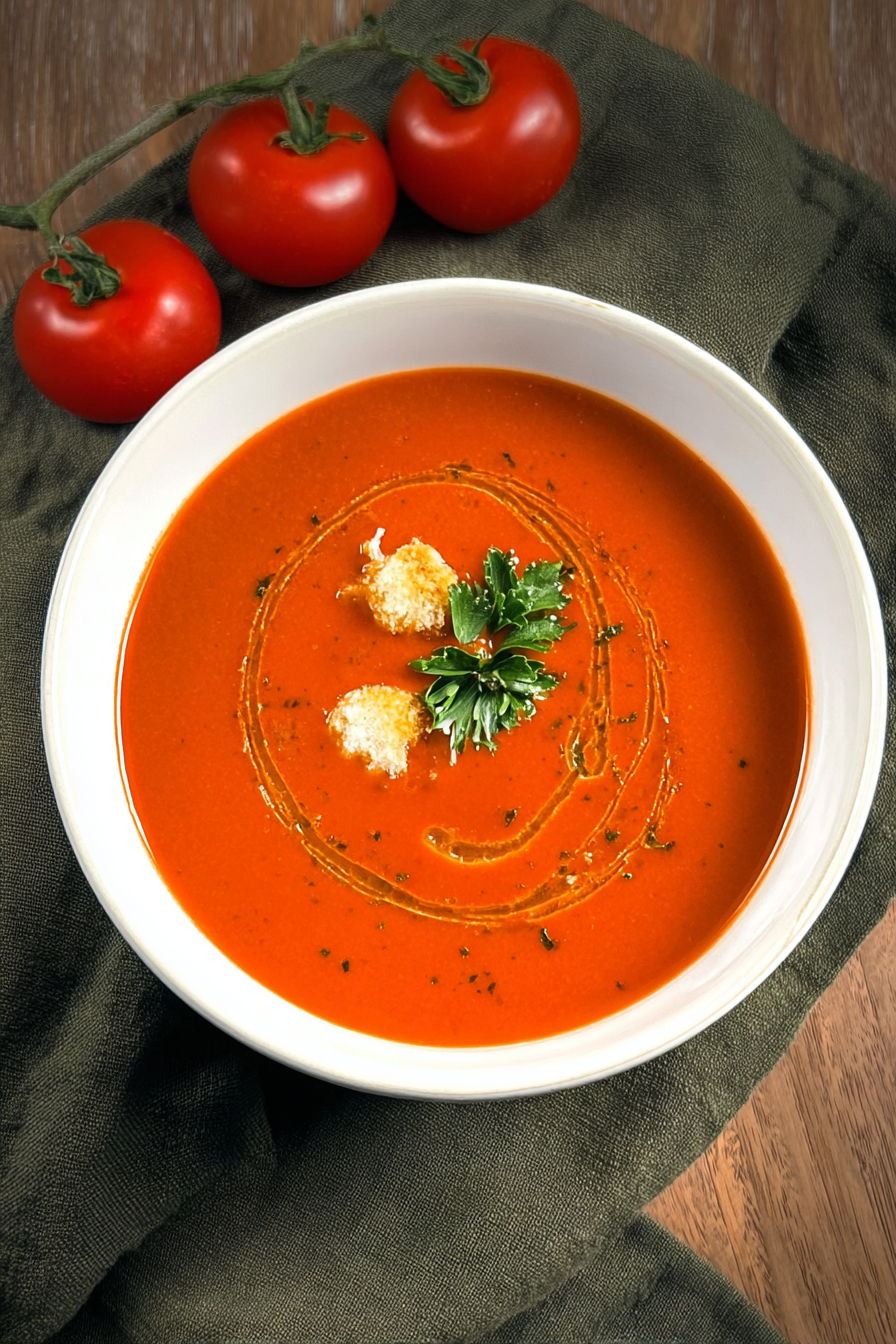 Einfache Tomatensuppe mit gerösteten Tomaten image 2