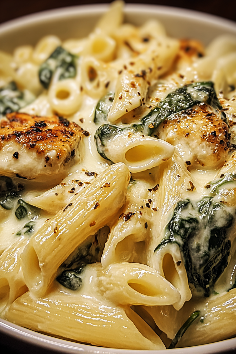 Frischkäse-Spinat-Hähnchen-Pasta: Das ultimative Comfort-Food-Rezept image 2