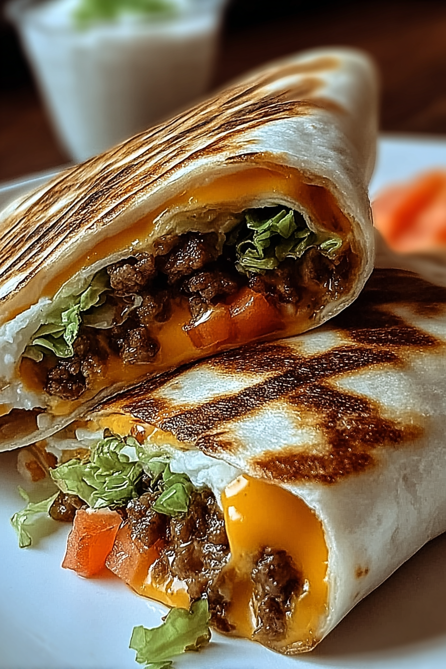 Gegrillte Cheeseburger-Wraps image 2