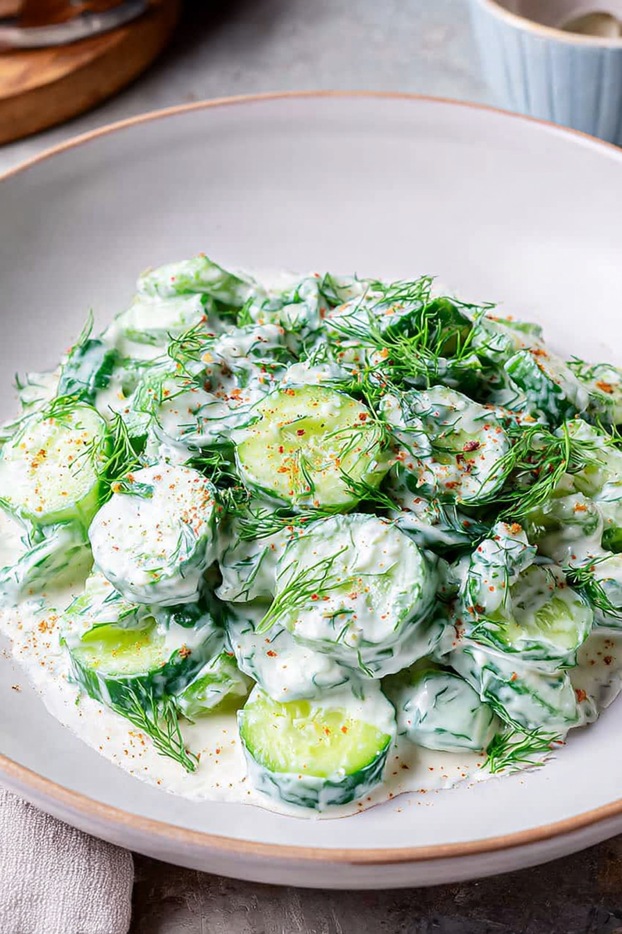 Gurkensalat mit Schmand und Dill image 2
