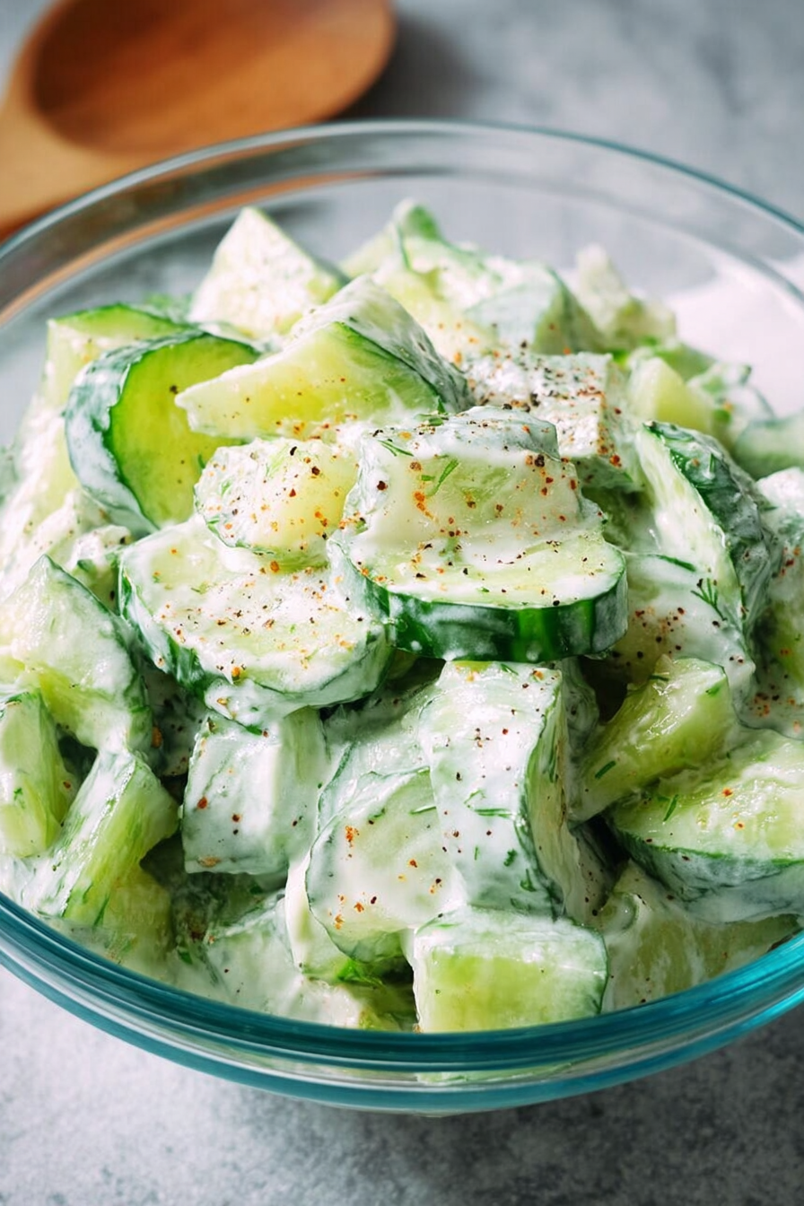 Leckerer Gurkensalat mit Joghurt-Dressing image 2