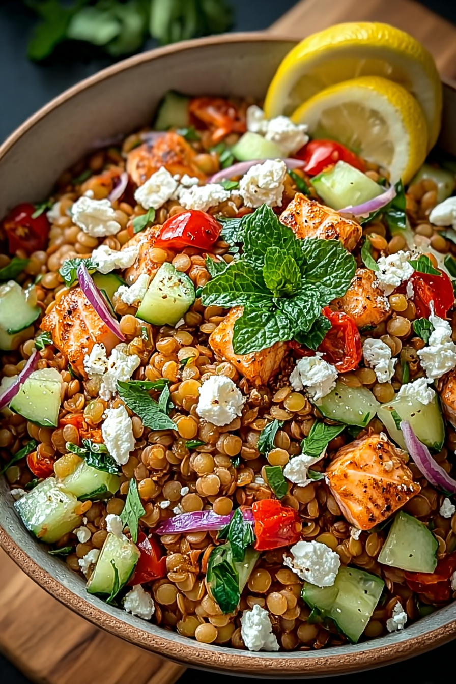 Orientalischer Rote Linsen Salat mit Feta image 2