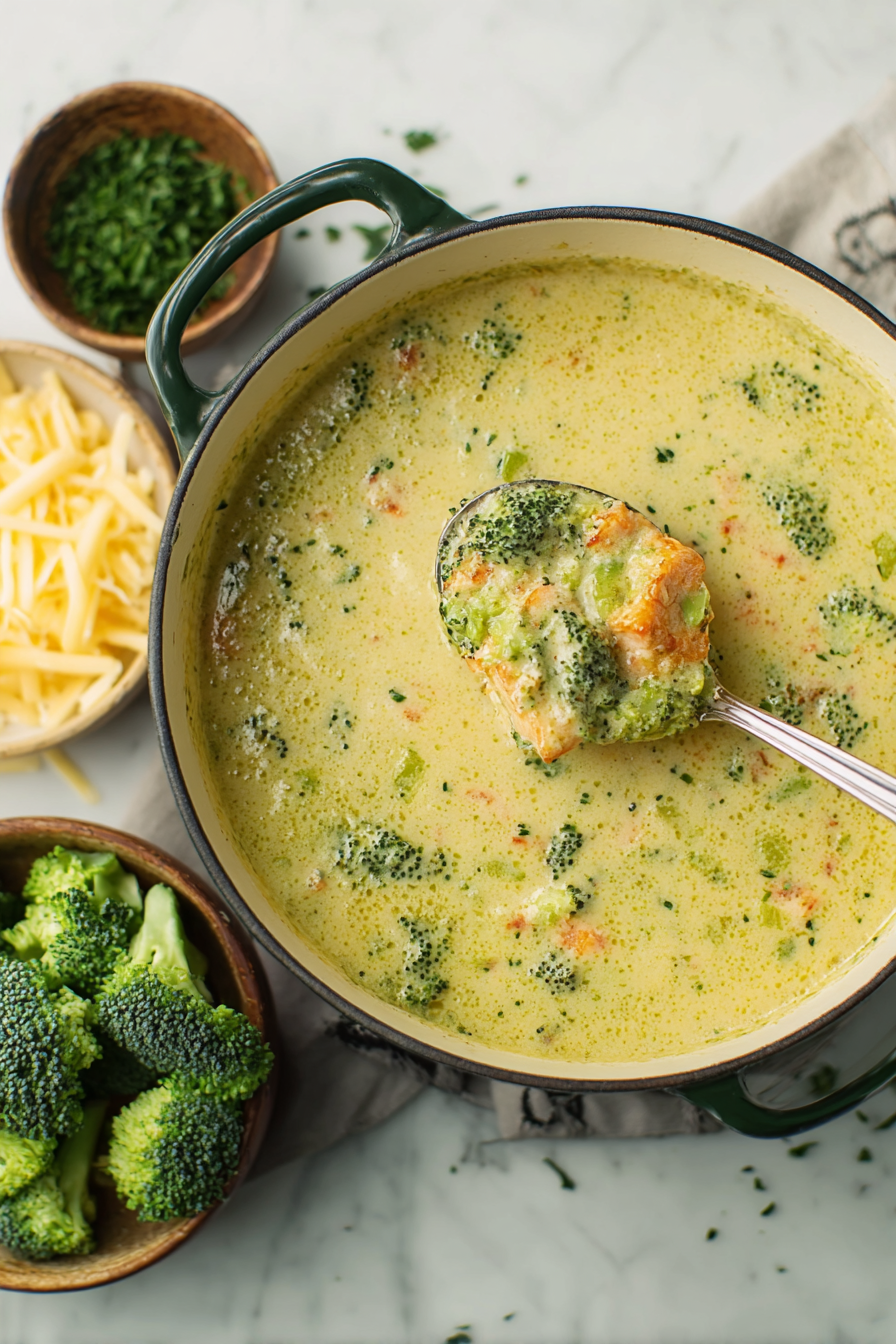 Proteinreiche Brokkoli-Cheddar-Suppe image 2