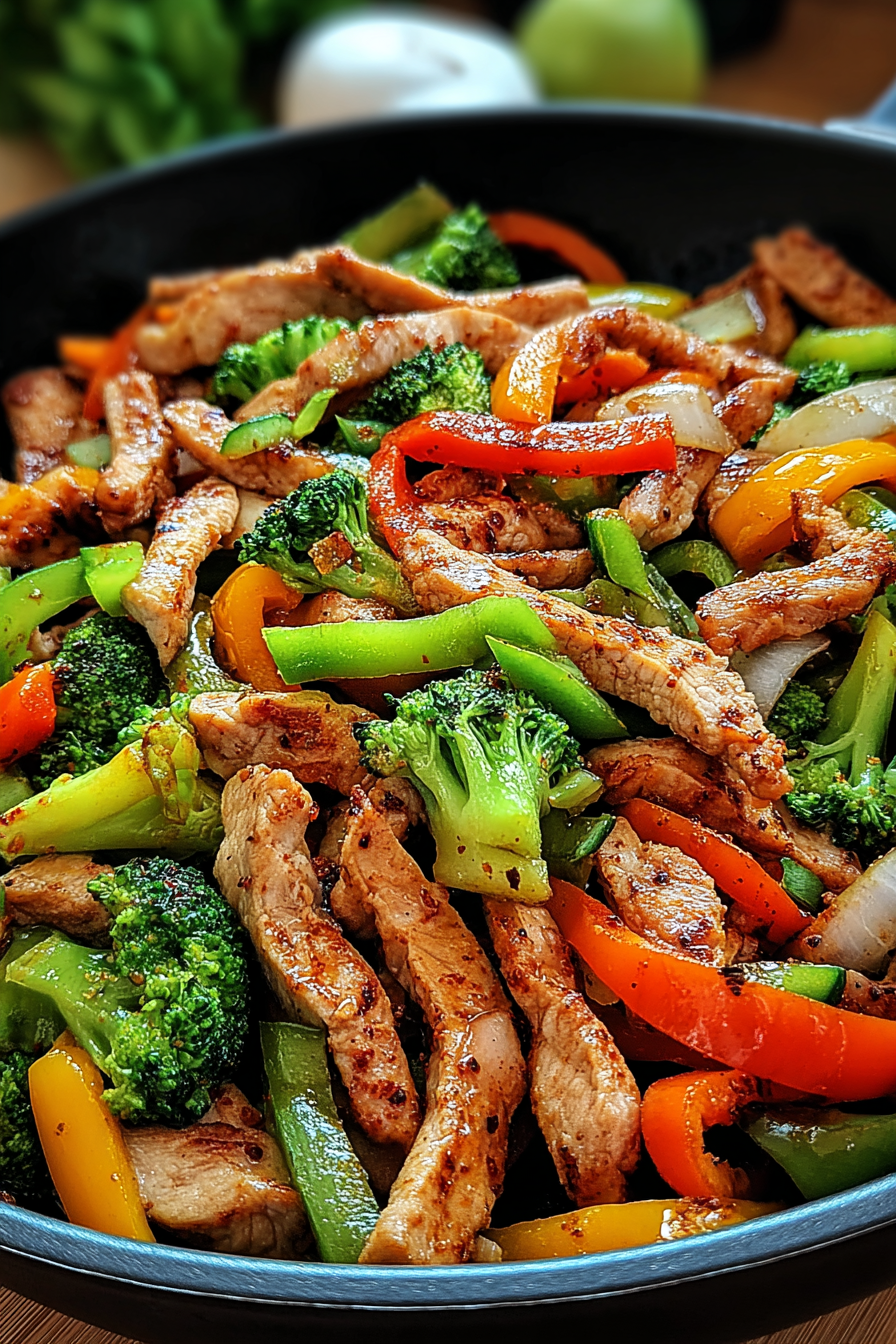 Low Carb Gemüsepfanne mit Putenstreifen image 2