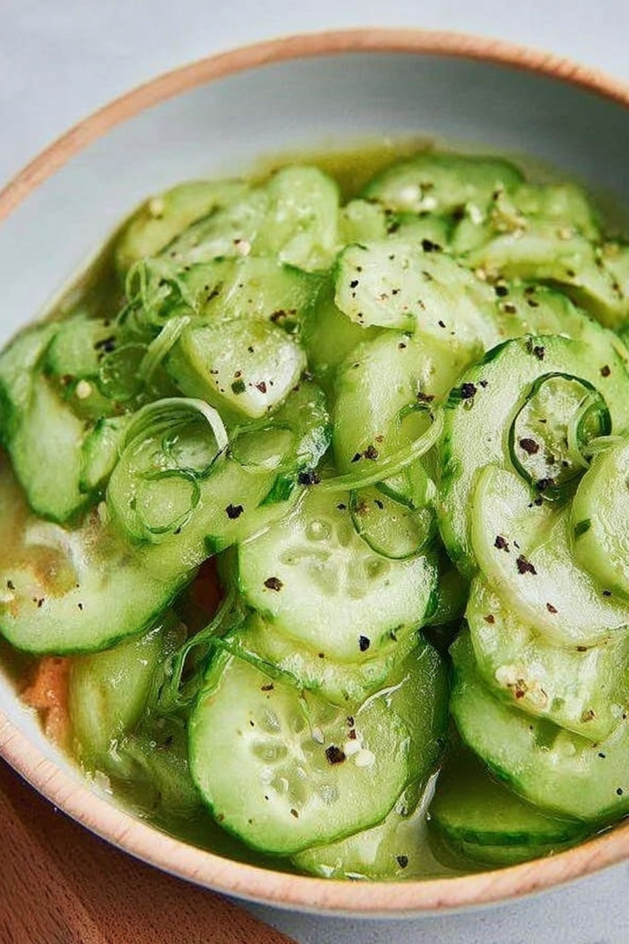Omas Gurkensalat Rezept mit Essig und Öl image 2