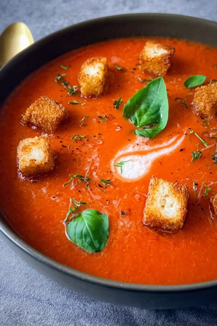 Paprika-Tomaten-Suppe – einfach & schnell image 2