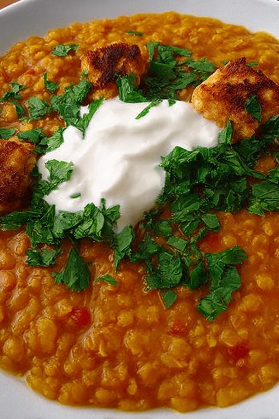 Rote Linsensuppe – kräftig gewürzt mit Naan-Brot image 2