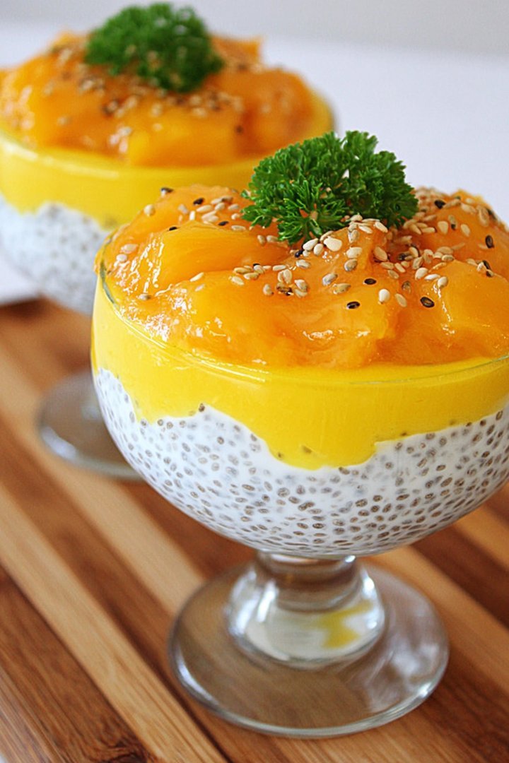 Dessert aus Mango, Chia und Mascarpone image 2