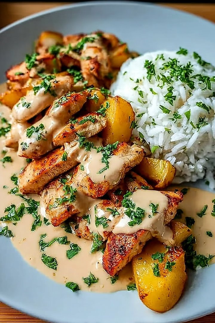 Einfaches Hähnchen Gyros in cremiger Schmand Soße: Ein unglaubliches Ultimatives Rezept image 2