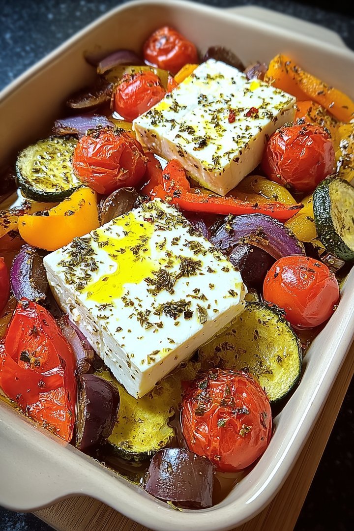 Gebackener Feta auf mediterranem Gemüse (Low Carb) image 2