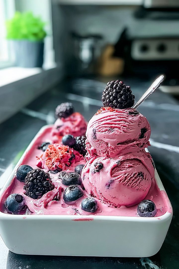 Gefrorener Joghurt mit Beeren zum Gedenktag image 2