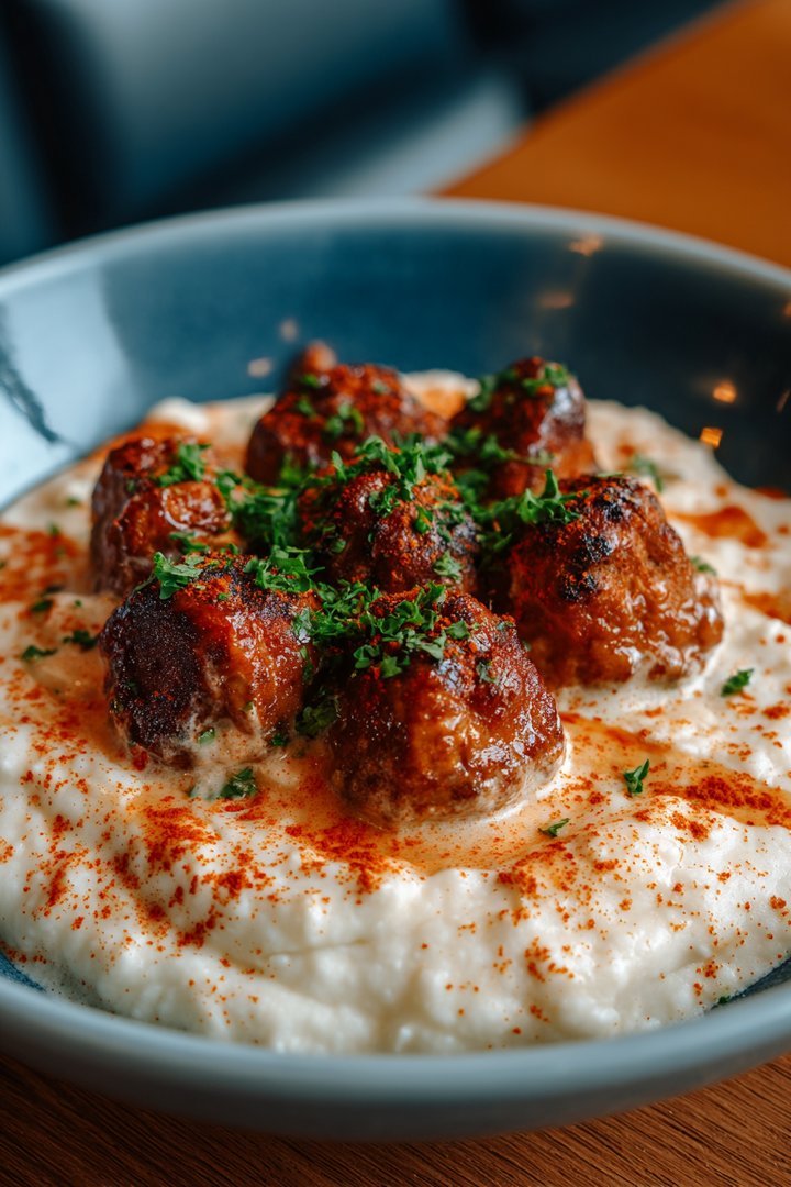 Hackbällchen in Sahnesauce mit Kartoffelpüree image 2