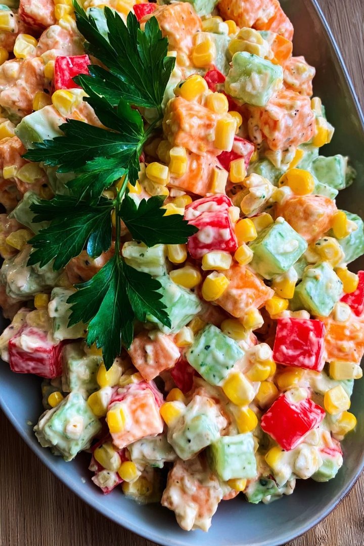 Käsesalat mit Paprika und Mais image 2