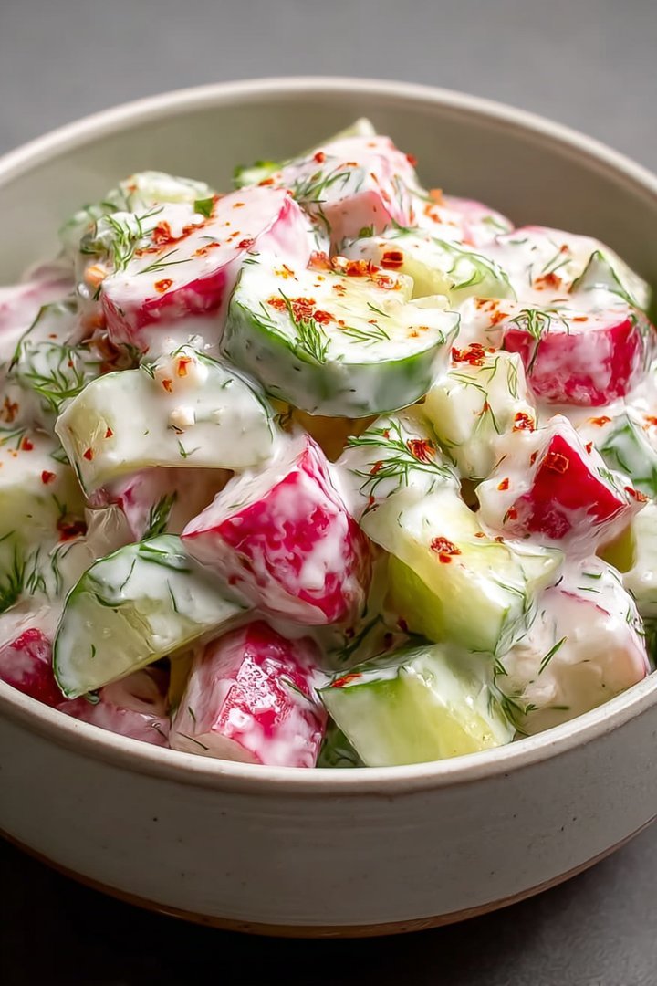 Radieschen-Gürken-Joghurt-Salat image 2