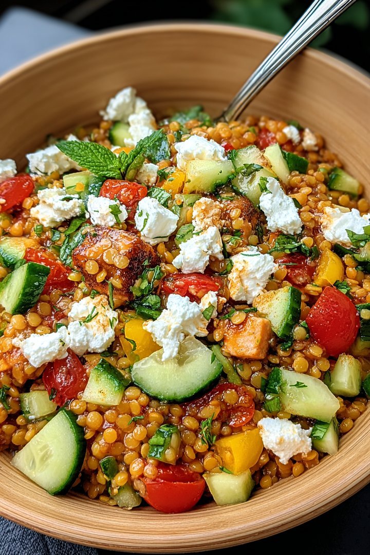 Rote Linsen Salat Orientalisch mit Feta image 2