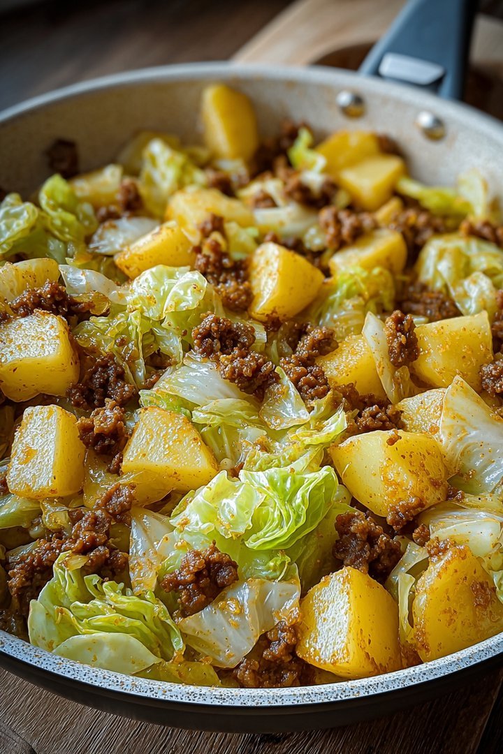 Spitzkohl-Kartoffel-Pfanne mit Hackfleisch image 2