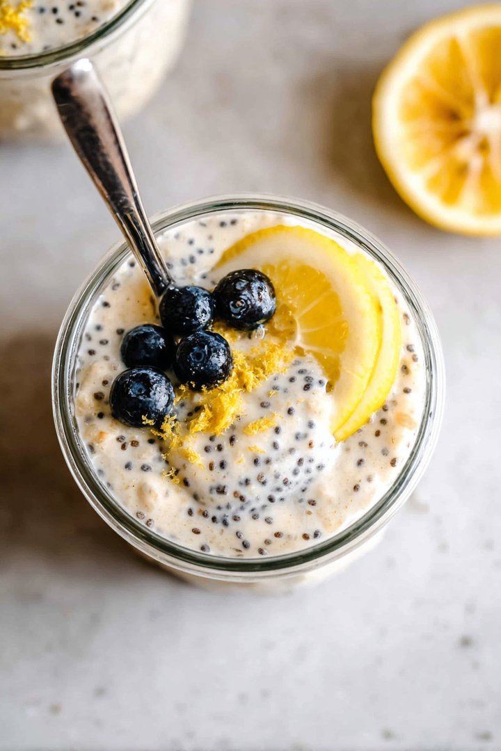 Vegane Zitronen-Mohn-Overnight-Oats image 2