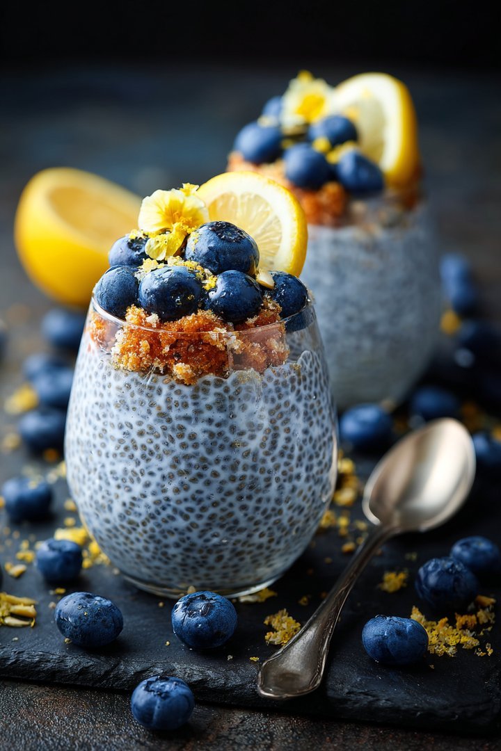Zitronen-Blaubeer-Chia-Pudding image 2