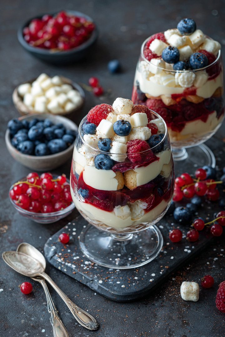 alkoholfreie Beeren-Trifle mit weißen Schoko-Crossies image 2