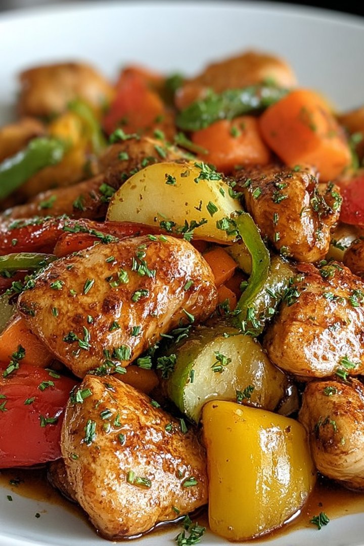 Hähnchen mit Gemüse aus der Pfanne image 2