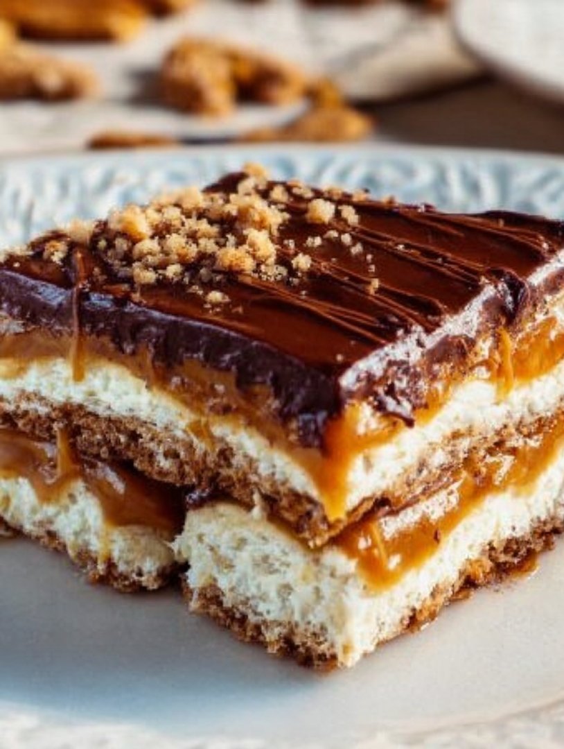 Butterkeks-Kuchen ohne Backen mit Milchmädchen Karamell image 2