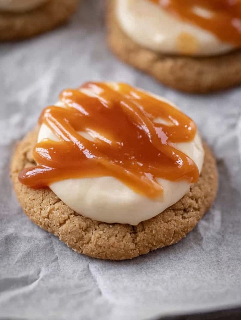 Gesalzene Karamell-Käsekuchen-Kekse image 2