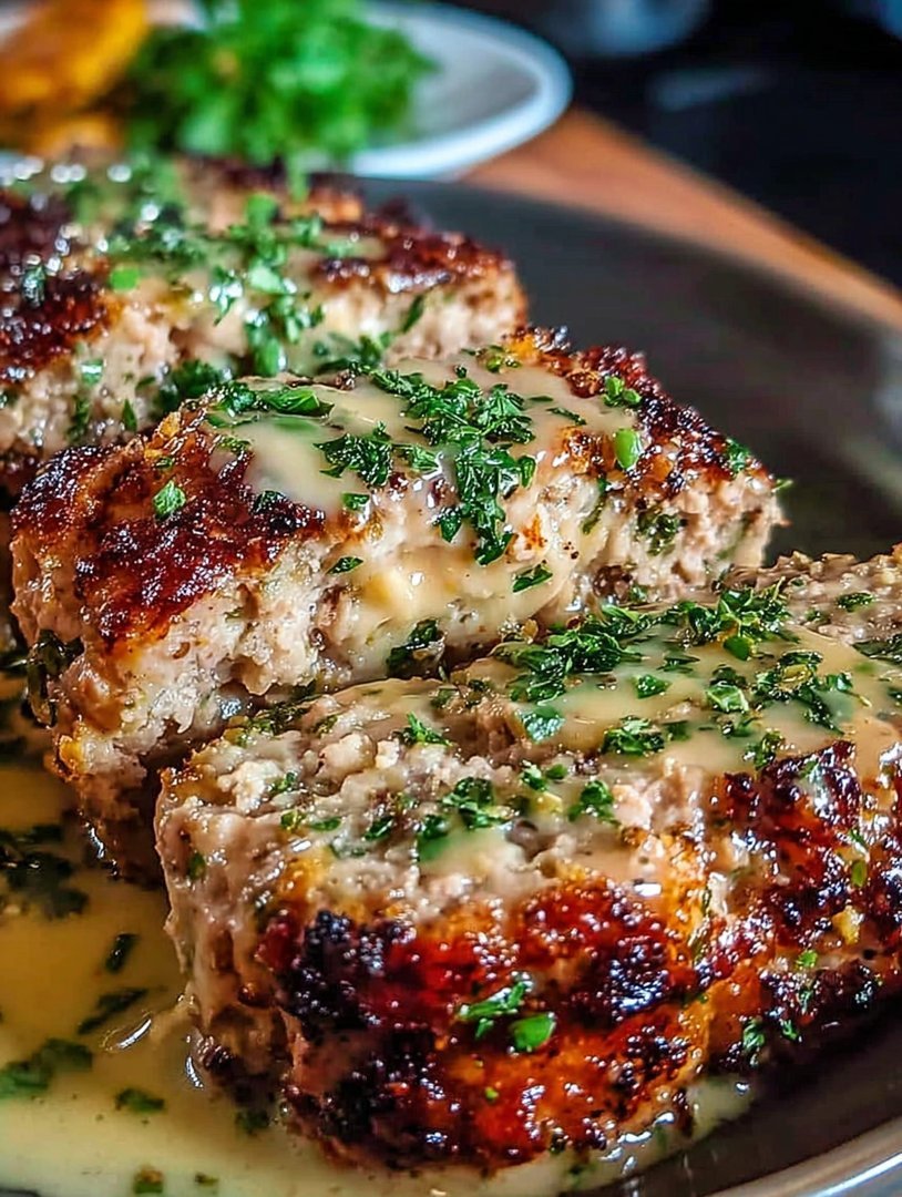 Hähnchen-Hackbraten mit Knoblauch und Parmesan image 2