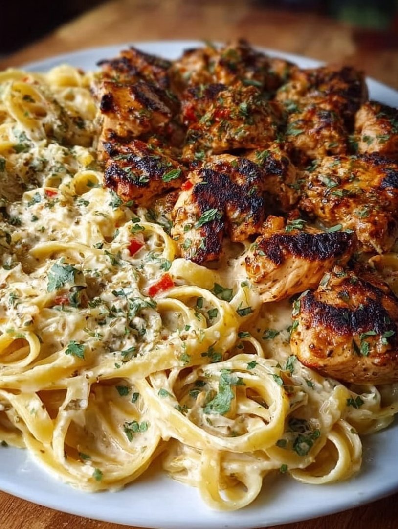 Herzhaftes Cajun-Hähnchen und cremige Knoblauch-Parmesan-Linguine image 2