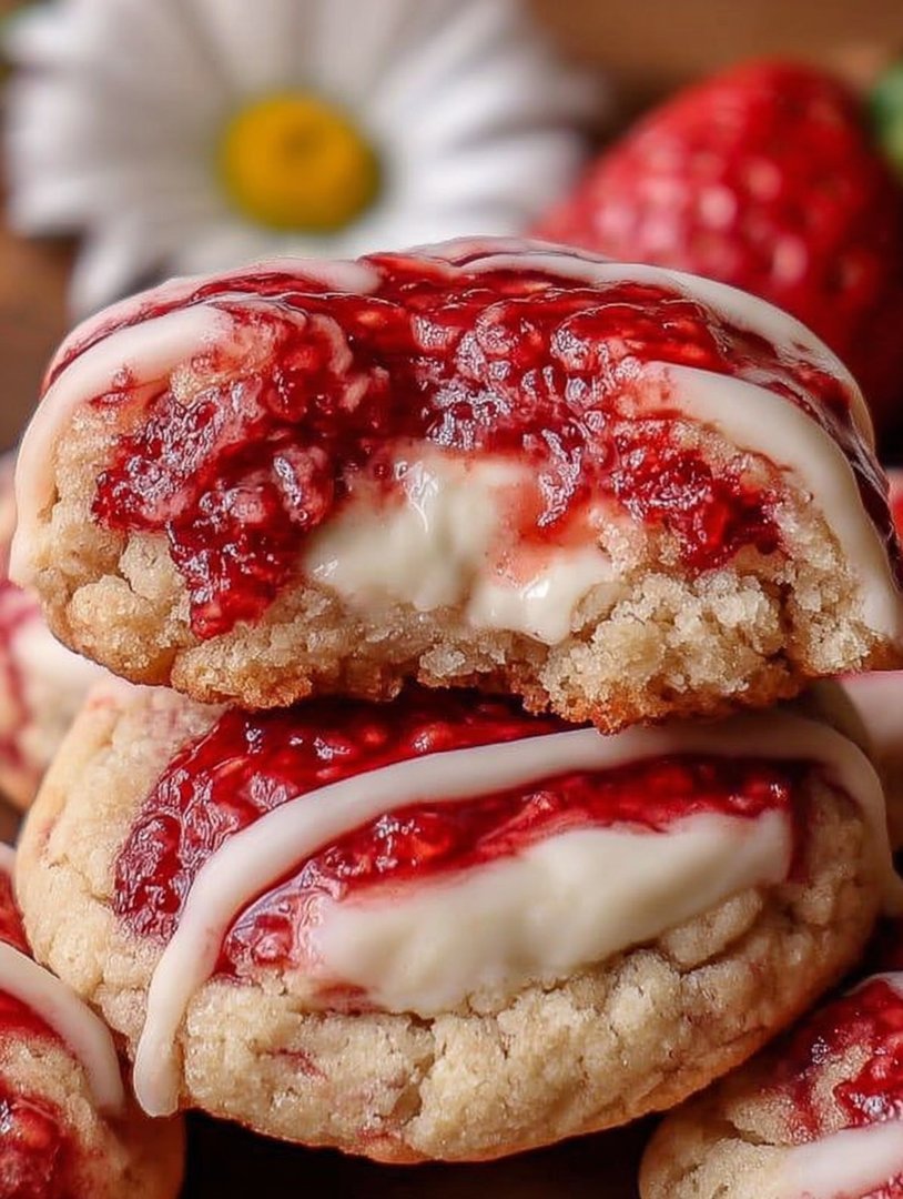Vjuniper Teager Élentines Day Dessert Ideas Strawberry Cheesecake Cookies image 2